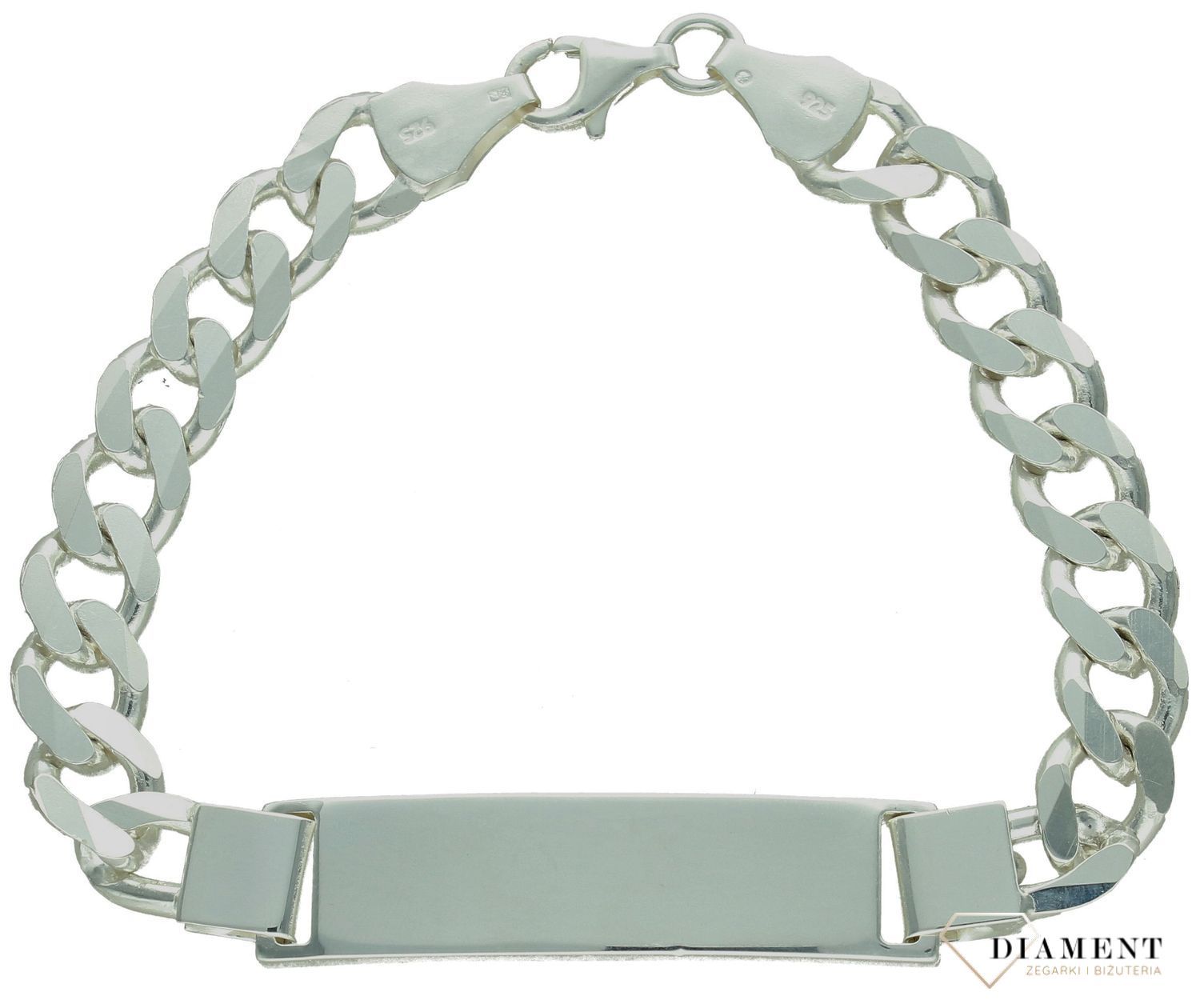 Bransoleta srebrna 925 pancerka 6 mm z blaszką DIA-BRA-11507-925 6mm. Srebrna bransoletka męska. Srebrna bransoletka z blaszką. Bransoletka srebrna gruba. Bransoletka srebrna na prezent dla mężczyzny.1.jpg